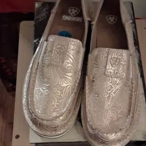 Ariat Women's Metallic Gold Loafers